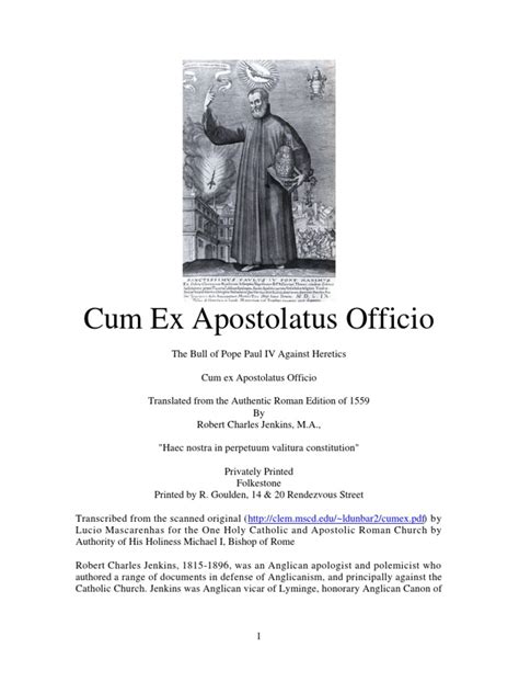cum ex apostolatus officio pdf